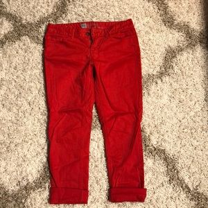 Red jeans